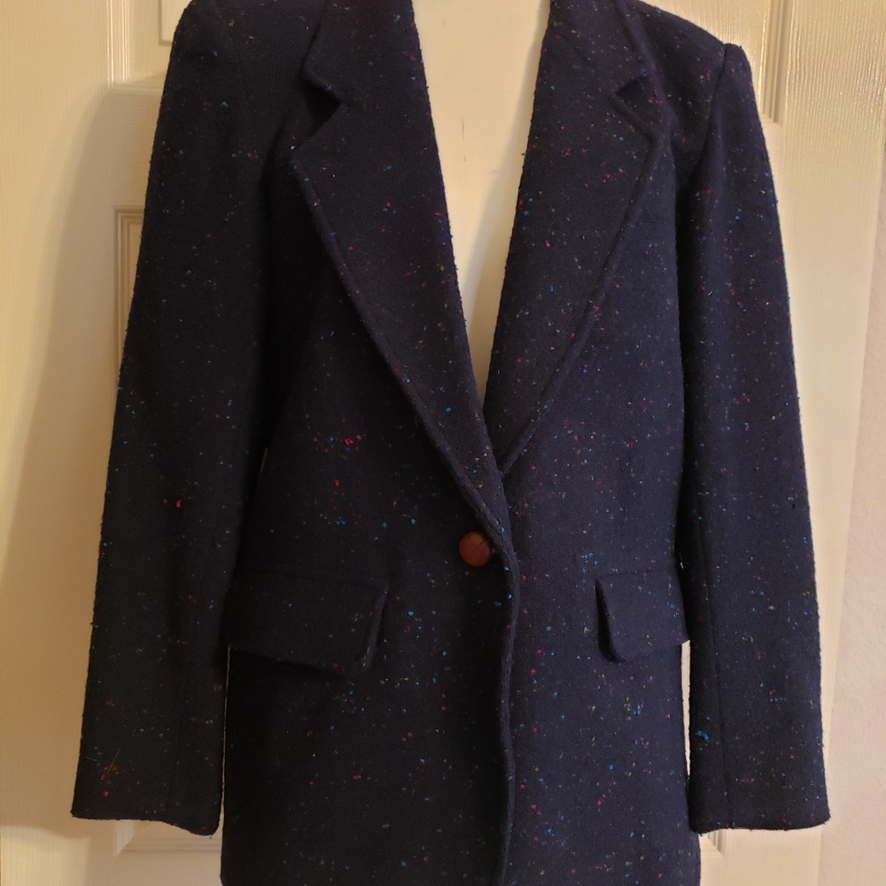 Vintage Women's Navy Blue LizSport Blazer